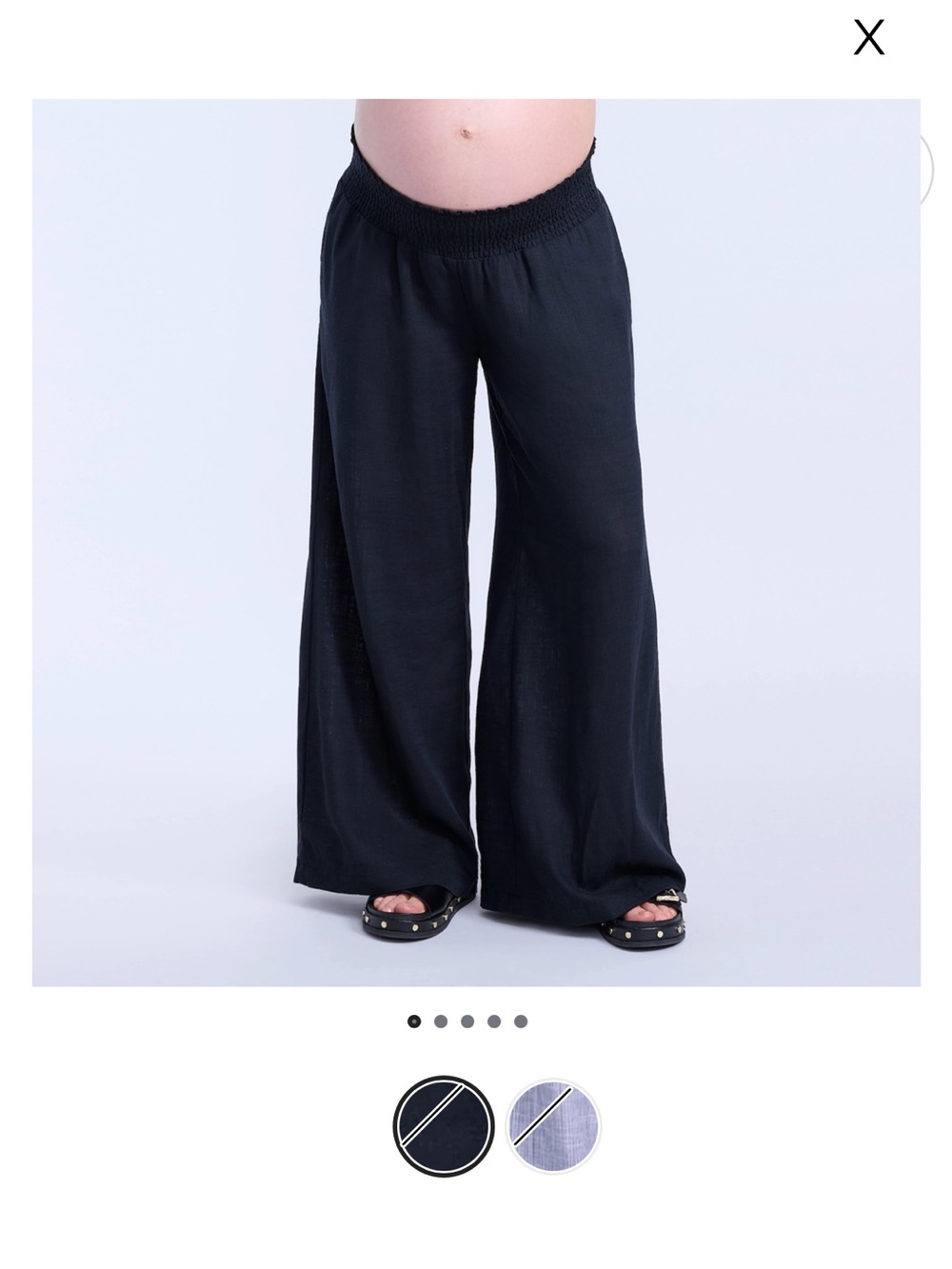 Motherhood Black Wide-Leg Maternity Pants